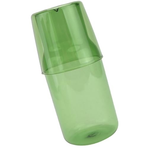 OATIPHO Jarra de Vidrio Transparente 500 Ml Vaso Único Color Verde para Hogar y Dormitorio, Práctica Jarra de Cristal Delicada para Té, Café, Leche y Agua, Suministros para Mesa y Bebida