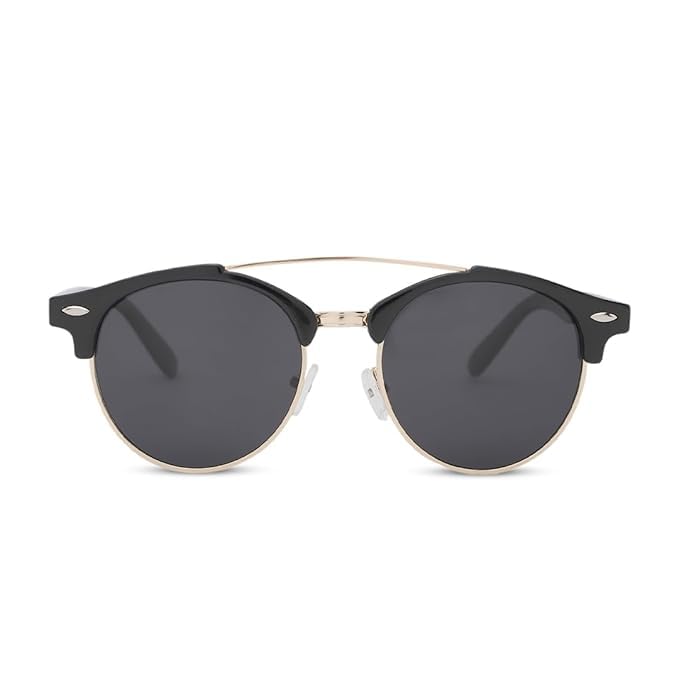 moonwire Round Sunglasses for Men & Women | 100% UV Protection | Lightweight Polycarbonate Frame | Stylish Retro Round Goggles | Anti-Glare Durable Fashion Sunglasses-picture-42