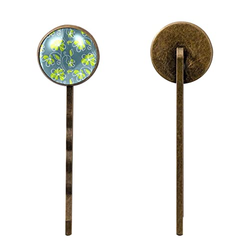 Barrettes à cheveux fleur verte pour vos coiffures bohèmes - 2