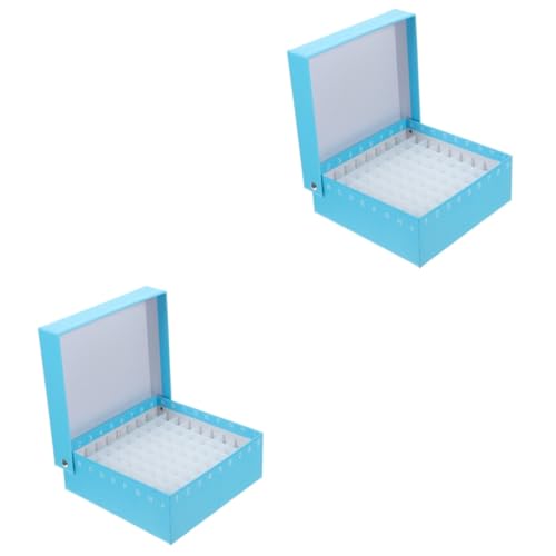 NAMOARLY 2pcs Lab Freezer Storage Box Microcentrifuge Tube Holder Cryogenic Storage for Tubes
