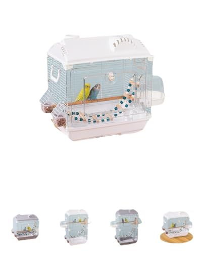 sandqvipa鳥かご セキセイインコ 風景 アクリル 鳥かご 黒 鳳凰 牡丹 鳥 メジロ 大型 ヴィラ 鳥かご 鑑賞 (40枚入り単層パッケージE(白))