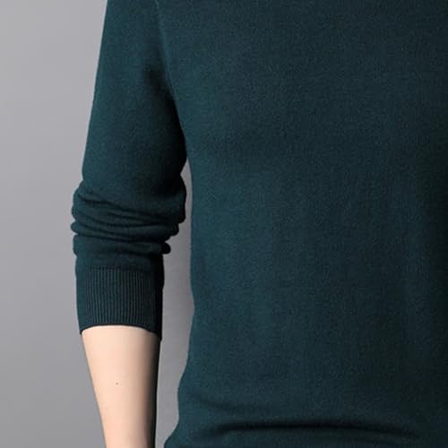 Mens Mock Turtleneck Pullover Sweater Long Sleeve Half Neck Knitted Sweaters Slim Fit Casual Plain Thermal Sweater3