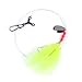 Sea Striker N8955-FY Fluke Rig 2/0 Wide Gap Spinner 3Way YEL Bucktail