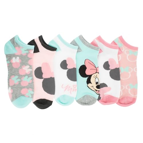 Berkshire Fashions Minnie Mouse Pastel Icons Women's Ankle Socks 6-Pair Pack