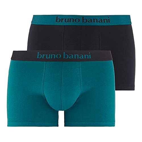 Bruno Banani Herren 2pack Flowing Boxershorts, Petrolgrün/Schwarz //...
