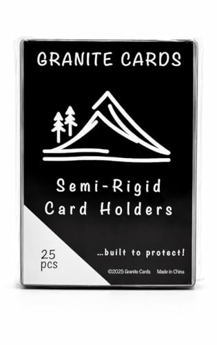 Granite Cards Semi Rigid Card Holder 25 Stück Card Saver für Grading & Sammelkarten Schutz Build to Protect