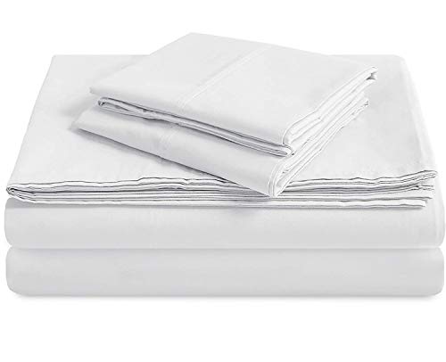 Promo 40% OFF Mr Pandaa My-Sheets-&-Pillow-Dreams 100%-Long-Staple-Giza-Egyptian-Cotton Soft & Silky Breathable Sateen Finish Sheet Sets, 4 Piece 16" Deep Pocket Dreams Giza Bedsheet - (King, White)