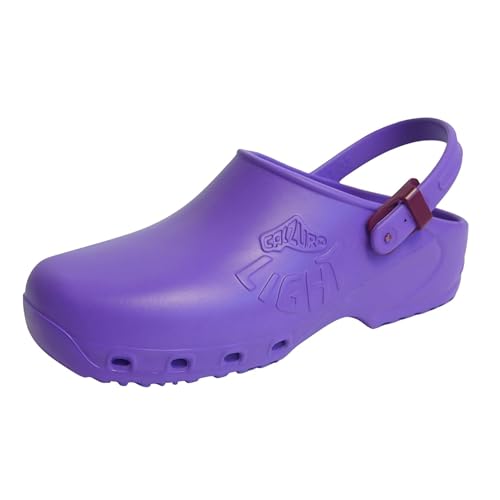 Image of CALZURO Lights Clogs - Italian Made Lightweight Work Shoes for Professionals - EVA Non Slip Clogs for Kitchen, Hospital, Garden, Restaurant - Machine Washable Side Ventilation - Men & Women