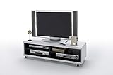 Photo Gallery möbel-store24 jeffe 7 m30915ws9 - mobile per tv lowboard xl, 120 cm, colore: bianco/nero Photo Gallery möbel-store24 jeffe 7 m30915ws9 - mobile per tv lowboard xl, 120 cm, colore: bianco/nero