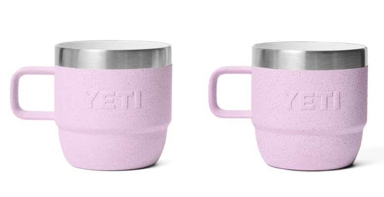 YETI Rambler Espresso Mug, Vacuum Insulated Stainless Steel Stackable Mug, Cherry Blossom, 2 Pack 6 oz (177 ml) - Image 4