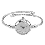 PLAFOPE Reloj de Cuarzo Diseño Resistente y Sofisticado Elegante Pulsera de Metal para Mujer en Color Adecuado como Obsequio para Cercanas y para Cercanas y