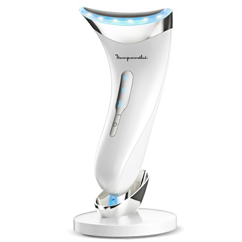 Masajeador Facial Electrico Cara Masaje: Antiarrugas y belleza con Calefacción de 45℃ Aparatos Faciales Reductor de Papada para Mujer - Máquina de Belleza LED EMS Lifting para Líneas del Cuello