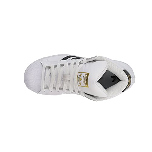 adidas Originals unisex-child Pro Model Sneaker , White/Black/Gold Foil , 4.5 Big Kid4