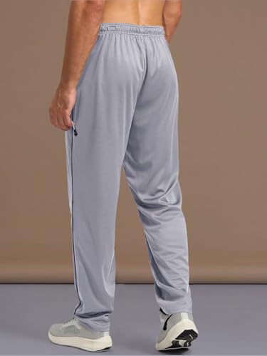 Image of Pinkmint Men's Cotton Comfort Fit Drawstring Track Pants with Side Pockets | Relaxed Fit | Men's Cotton Joggers