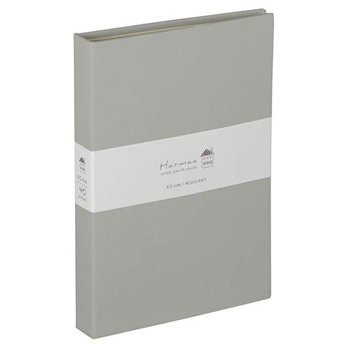 ナカバヤシ Harmaa 溶着式ポケットアルバム KG判1段 A-HRKP-201-N グレー