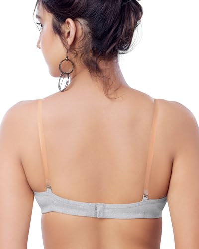 Image of Brida Breathable Cotton Non-Padded Transparent Bra - Comfortable, Stylish, and Lightweight Lingerie for Women - Monica