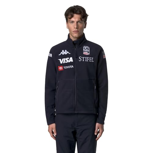 Kappa 6CENTO 687C Us, Pile Full Zip Da Uomo (It, Testo, M, Regular, Regular, Blue Baritone) - 4