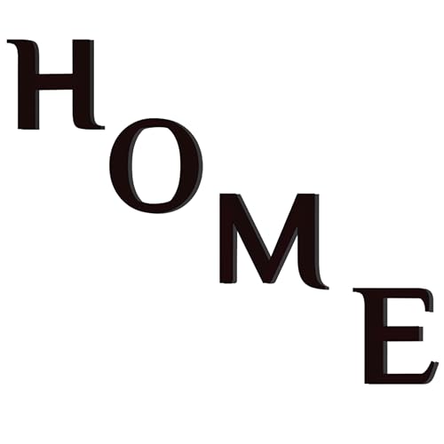Decoración de pared – Letra acrílica negra «Home» – Moderna decoración de pared para cualquier habitación | Diseño versátil para salón, dormitorio, cocina o vestíbulo, material duradero y de alto