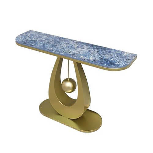 Leaceuv Mueble Entrada Recibidor,Mesa Consola Recibidor,Recibidores de Entrada Modernos,Mesa Auxiliar Sofa Modernos,para Sofá Pasillo Salón Dormitorio(Gold6,150cm/59in)