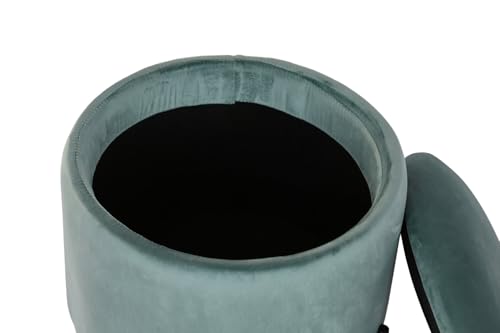 Repose-pieds design en polyester et structure métal avec rangement - 5