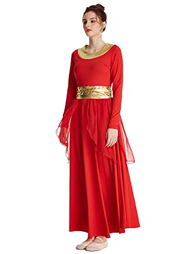 Robe de danse à manches longues pour briller en spectacle de danse - 4