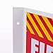3D Fire Extinguisher Sign, 3 Pack - Plastic Pre-Drilled Safety Wall Panel for Indoor & Outdoor Use - Projection Angle Warning Legend for Restaurant, Business, Home Security & Prevention, 10