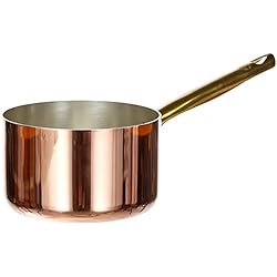 Cacerola De Cobre Pentole Agnelli ALCU10516 Cacerola alta con mango, Cobre liso estañado, 16 cm