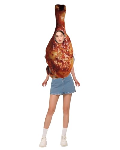 Sipumia Unisex Adult Thanksgiving Roasted Chicken Cosplay Costume Party Stage Props Performance Funny Costume Chicken Drumstick