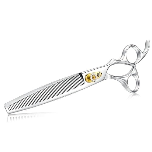 Dream Reach Thinning Dog Scissors - 8 Inch Professional Pet Grooming Shears with Adjustable Screw
