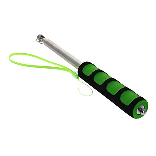 Image of Othmro 2Pcs Hollow Telescopic Teachers Pointer, Teaching Pointer Stick for Classroom, Metal Hand Retractable Pointer Extended Length 55.1 inch, Handheld Presenter Whiteboard Pointer (Green)