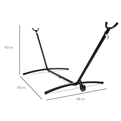 Best Choice Products SKY1898 Portable Heavy-Duty 9Ft Steel Hammock Stand W/Built-In Wheel thumb #6