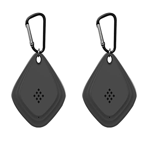 Dakbint Ultraschall-Floh- und Zeckenvertreiber - 2er-Pack tragbarer Sommer-Mücken-Schädlingsvertreiber USB-wiederaufladbarer Insektenschutz für den Außenbereich mit elektronischer Steuerung (Schwarz) Cover