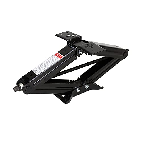 Lippert Manual RV Scissor Jack Kit, 5,000 lbs. 24" Extended, 4-1/4" Retracted, Universal Bolt-on or Weld-on for Travel Trailer, 5th Wheel, Stable Bow-Tie Base, Crank Handle Sold Separately - 285325 by Lippert Components - Used condition - US$42.89