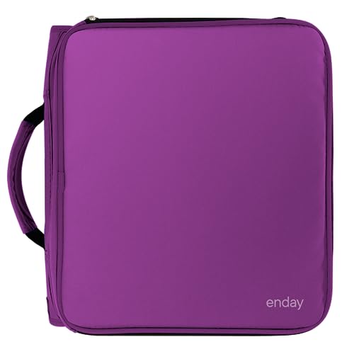 Classeur extensible 5 poches grande capacité 880 feuilles violet à poignée