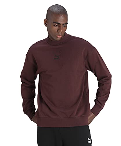 Image of PUMA Men Cotton Banded Collar Crew Neck Sweatshirt
