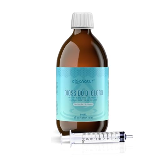 DIOXNATUR Chlordioxid 500 ml 3.000 ppm, CDs Glasflasche