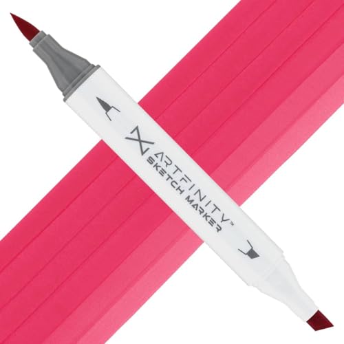 Artfinity Sketch Markers - Strawberry Popsicle R1-6, Vibrant, Professional, Dye-Based Alcohol Markers for Artists, Drawing, Travel, & More