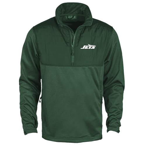 Image of Dunbrooke Pathfinder Teflon coated 1 /4 zip tech fleece with polyester shell and zippered pockets