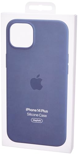 Apple Capa de silicone com MagSafe para iPhone 14 Plus – Azul-tempestade ​​​​​​​
