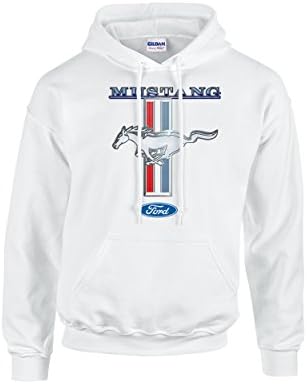 Ford Mustang Pony Unisex Hooded Sweatshirt Logo Hoodie Performance Racing Car Muscle Car Hood-Black-Small