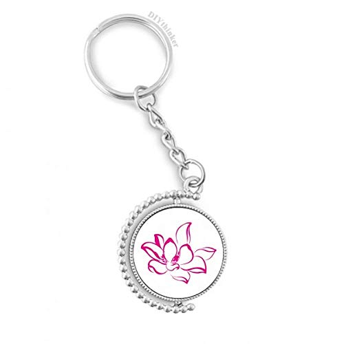 Llavero de flor de loto giratorio ideal para organizar tus llaves en la mochila