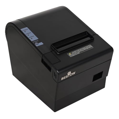 Image of Bestow80 mm Thermal Receipt Printer with Auto Cutter USB LAN POS Printer for Shops Restaurants Malls Black (USB+ LAN (E801))