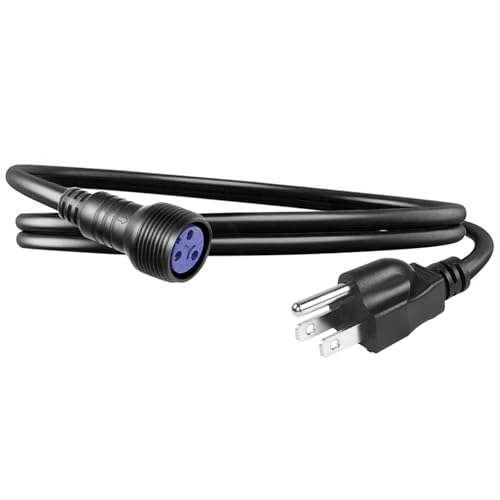 Outdoor Stage Lights Cable Wire,1m/3.3ft 3 Pin 13AWG 2.5mm2 Power Cable(US Plug and Female Head),...