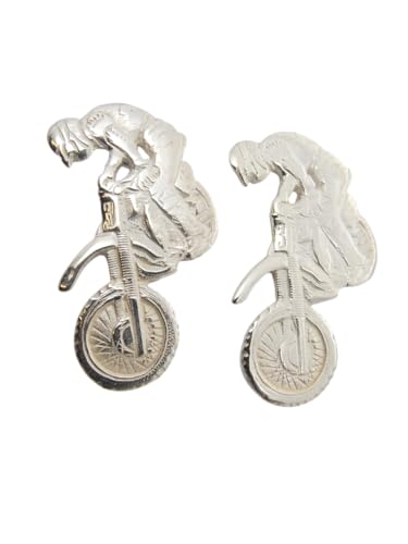 Moto de cross boucles d'oreilles en argent 925, le cadeau idéal pour pilote et motard