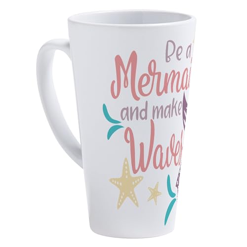 Taza Latte 17 oz BE A MERMAID AND MAKE WAVES miniatura 1