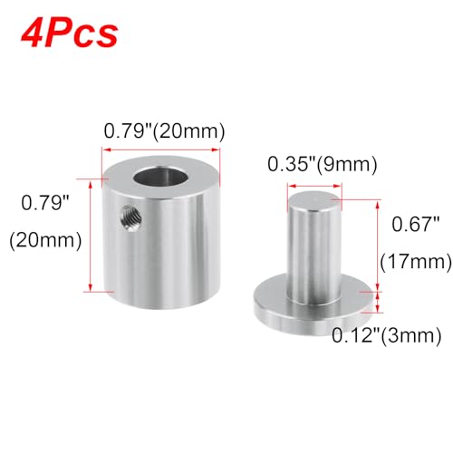 Image of Antrader 4Pcs 3 /4 inch x 3 /4 inch Aluminum Alloy Burglarproof Sign Standoffs,Silver | Glass Standoffs, Wall Mount Standoff Holder Advertise Fixing Nails