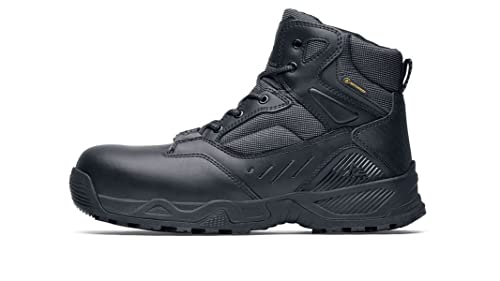 ACE Work Boots Defender, Men's 6" CSA Nano Composite Toe (NCT) Work Boots, Slip Resistant, Waterproof, Black, Size 10 Wide4
