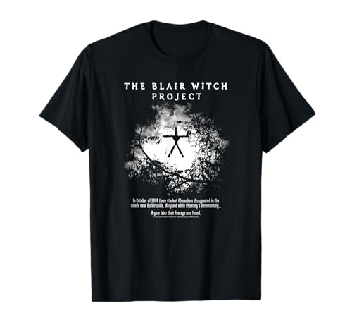The Blair Witch Project Black and White Trees Horror Movie T-Shirt