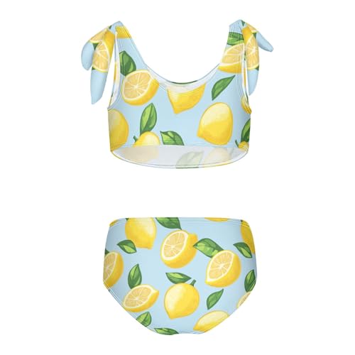 Wusikd Lemon Leaves Girls Swimsuits Two Piece Swimwear Bikini Set for for Girls Size 3T2
