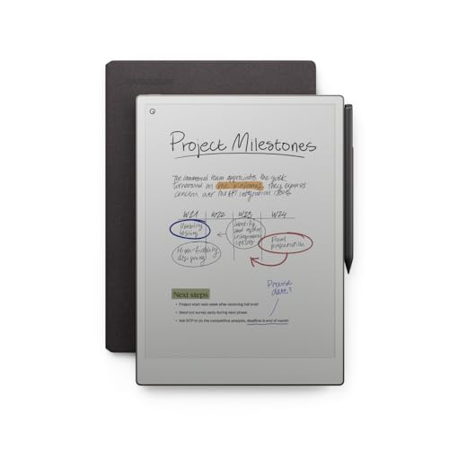 reMarkable Pacchetto Avanzato Paper Pro | Tablet a Inchiostro Elettronico - Display a Colori 11,8' + Pennino Marker Plus con Gomma Integrata + Custodia Book Folio Polimero Grigio
